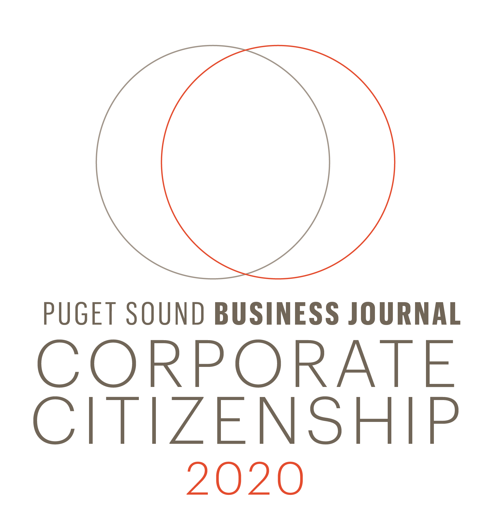 The Puget Sound Business Journal Corporate Citizenship logo for 2020